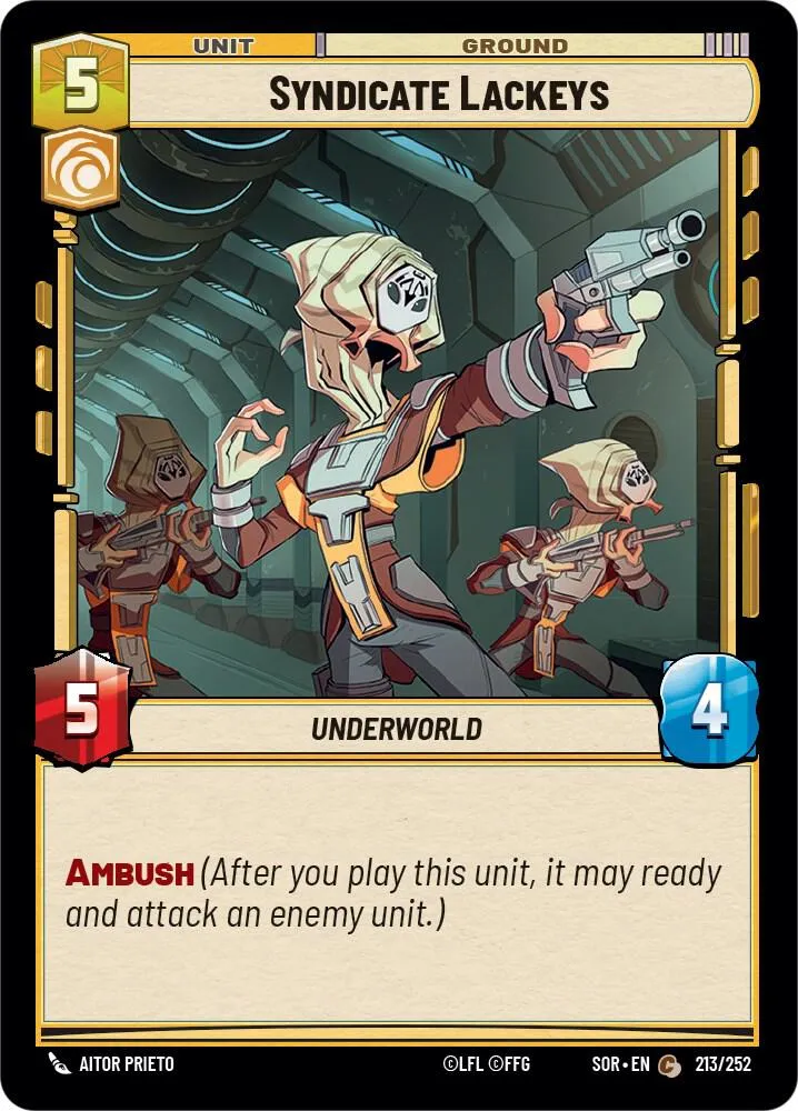 Syndicate Lackeys — Spark of Rebellion — Star Wars: Unlimited