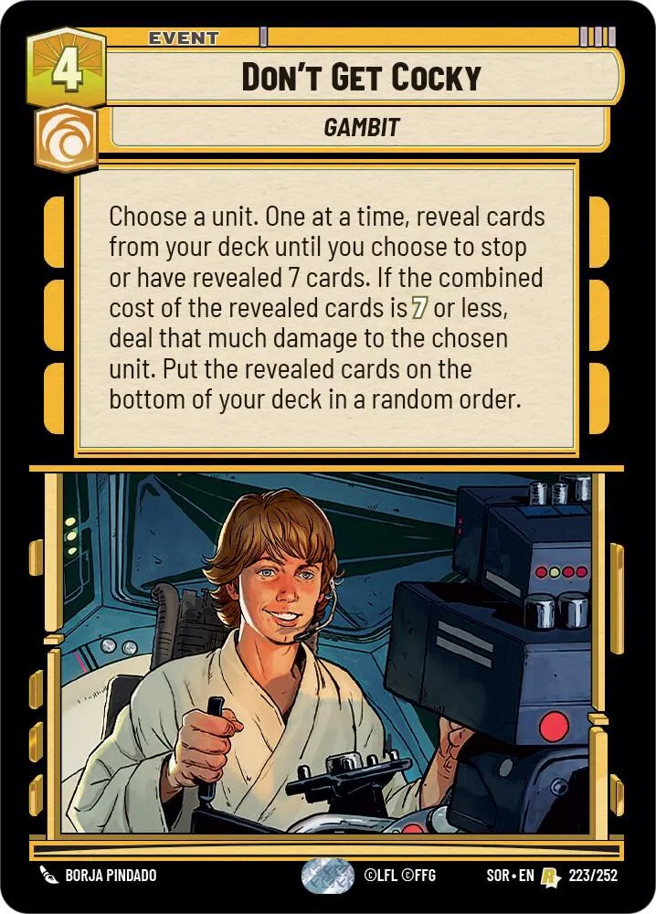 Don't Get Cocky — Spark of Rebellion — Star Wars: Unlimited
