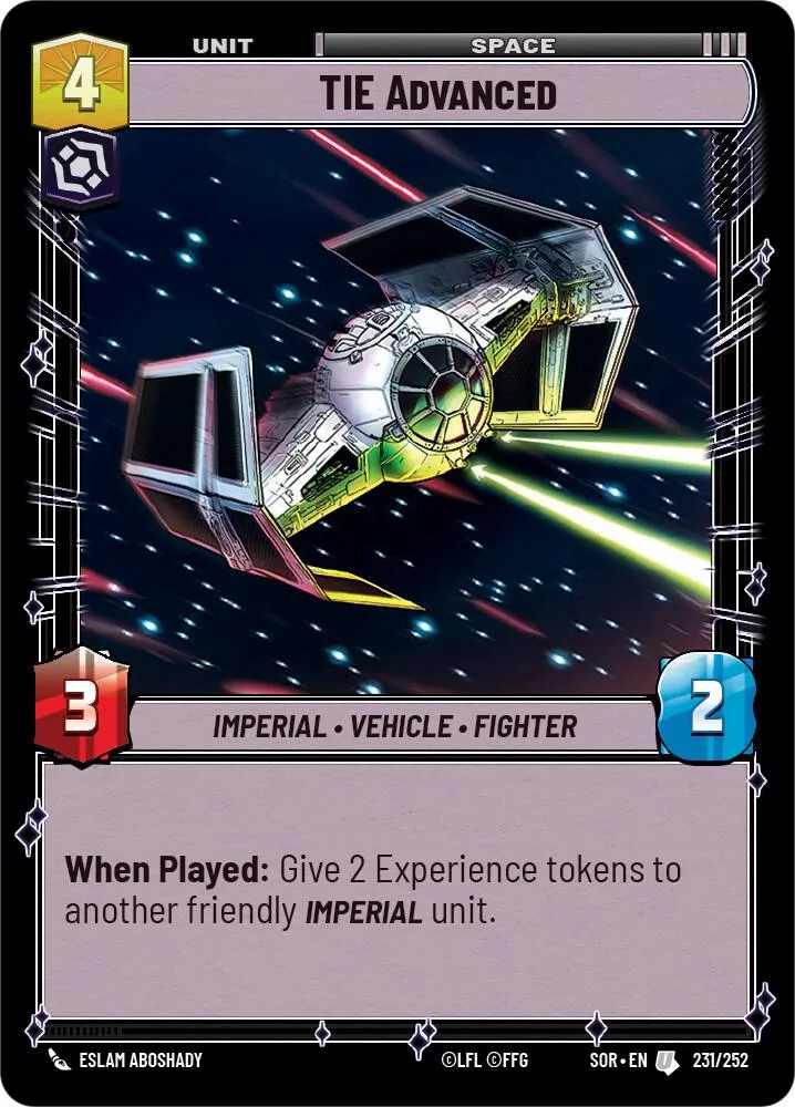 TIE Advanced — Spark of Rebellion — Star Wars: Unlimited