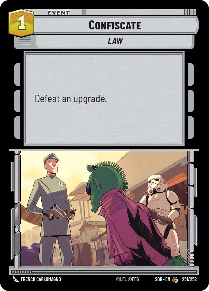 Confiscation — Spark of Rebellion — Star Wars: Unlimited