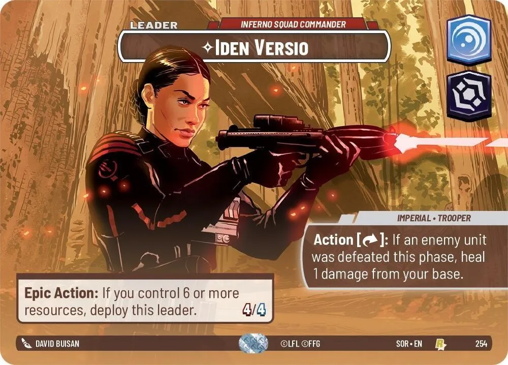 Iden Versio - Inferno Squad Commander — Spark of Rebellion — Star Wars: Unlimited