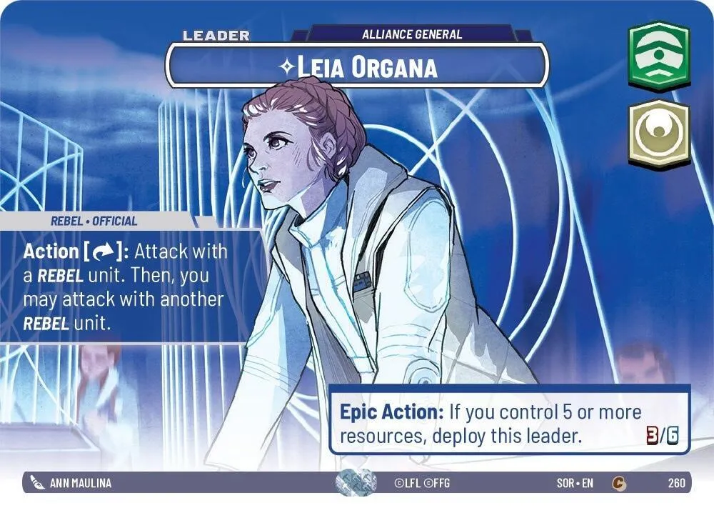 Leia Organa - Alliance General — Spark of Rebellion — Star Wars: Unlimited