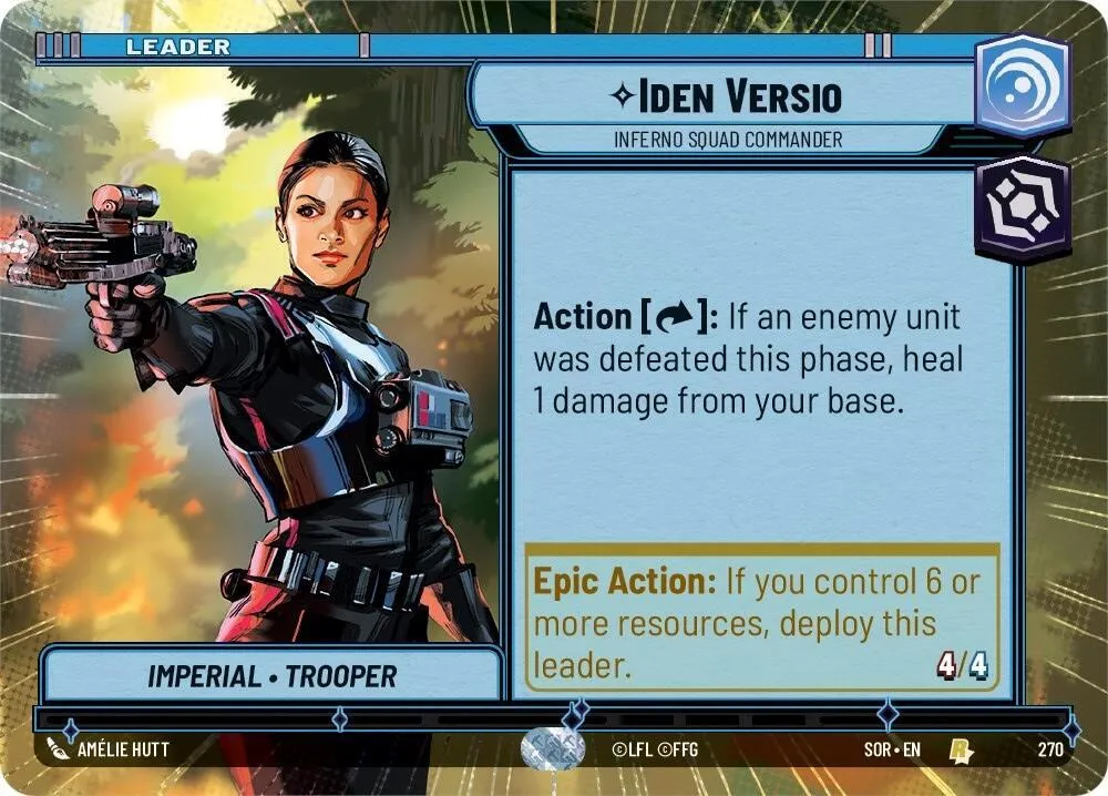 Iden Versio - Inferno Squad Commander — Spark of Rebellion — Star Wars: Unlimited