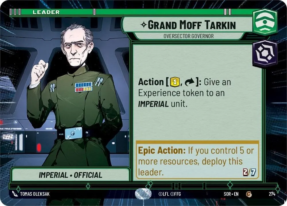 Grand Moff Tarkin - Gouverneur D'un Sur-Sector — Spark of Rebellion — Star Wars: Unlimited