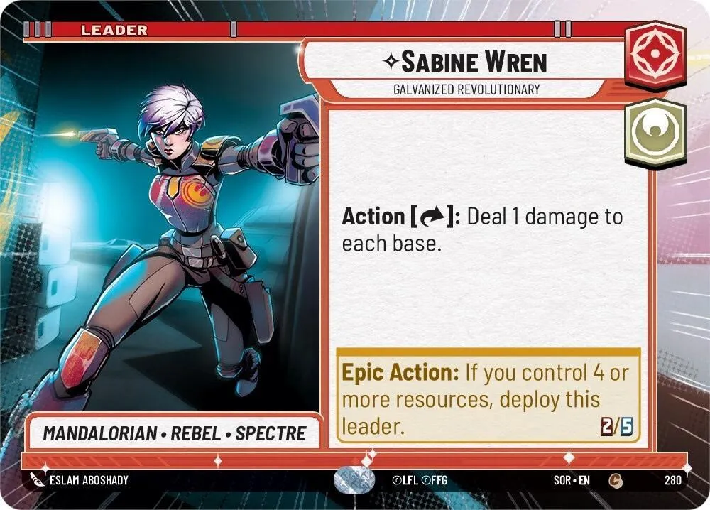 Sabine Wren - Révolutionnairs Galvanisée — Spark of Rebellion — Star Wars: Unlimited