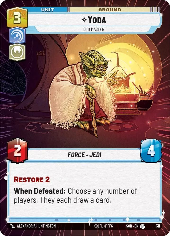 Yoda - Old Master from Spark of Rebellion - Star Wars: Unlimited