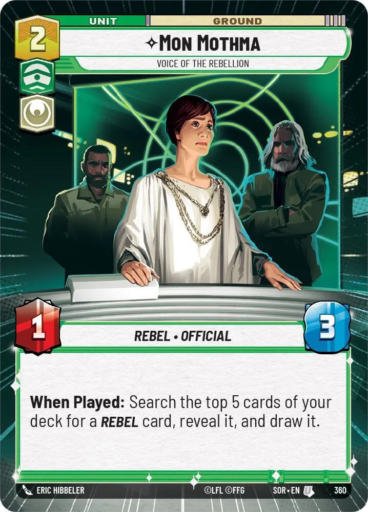 Mon Mothma - Voice of the Rebellion — Spark of Rebellion — Star Wars: Unlimited