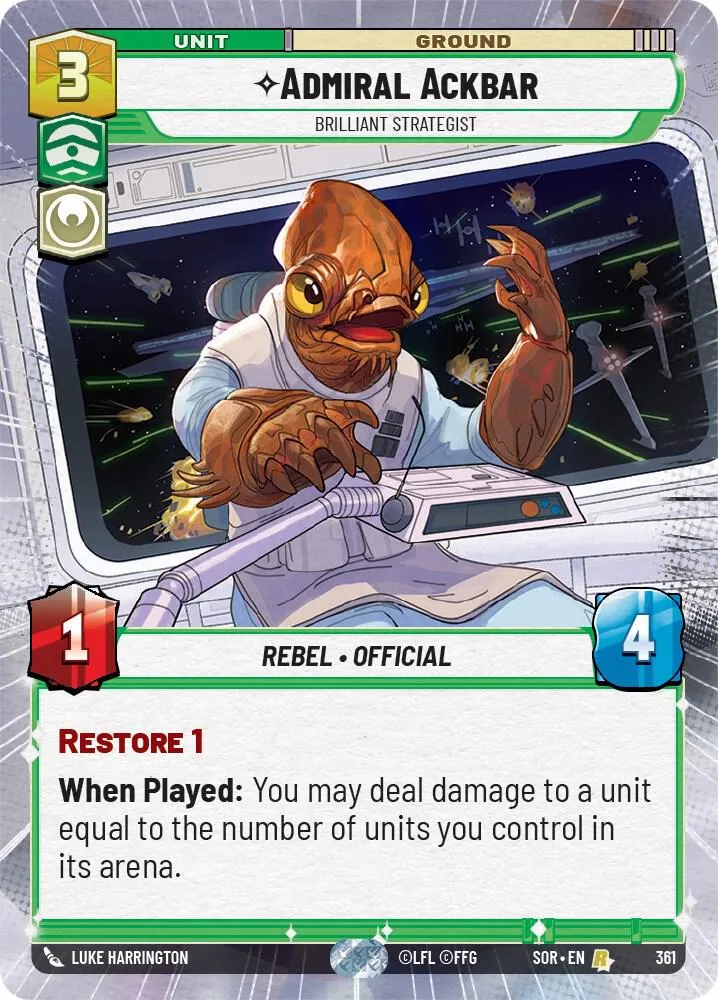 Admiral Ackbar - Brilliant Strategist — Spark of Rebellion — Star Wars: Unlimited