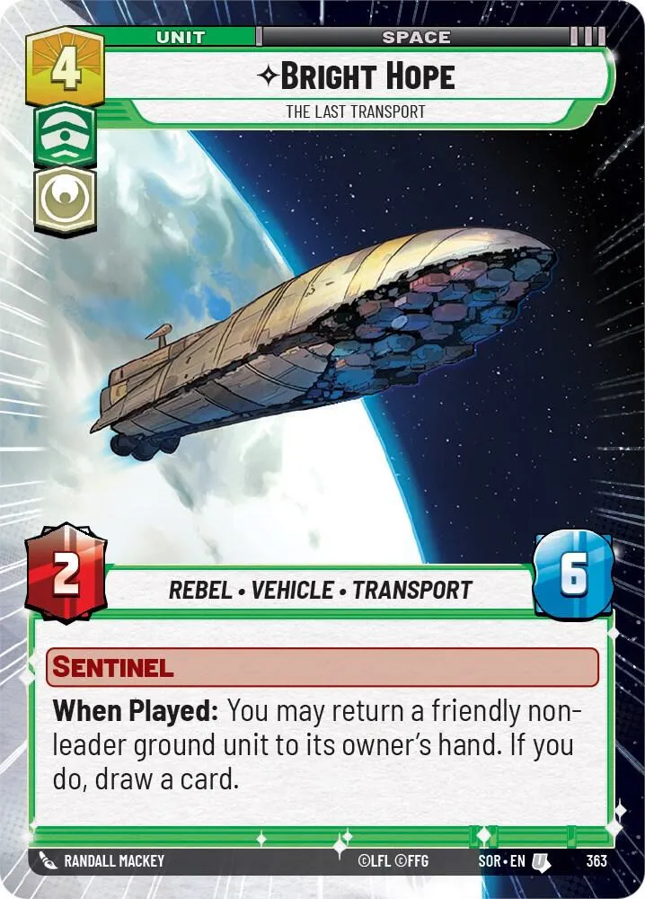 Bright Hope - The Last Transport — Spark of Rebellion — Star Wars: Unlimited