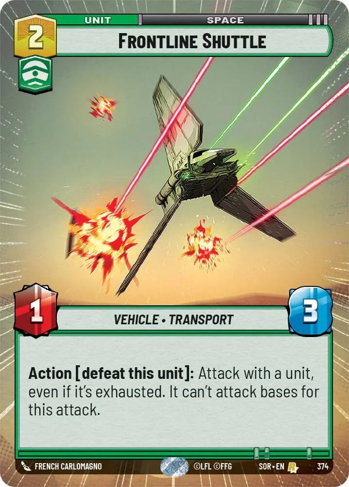 Frontline Shuttle — Spark of Rebellion — Star Wars: Unlimited