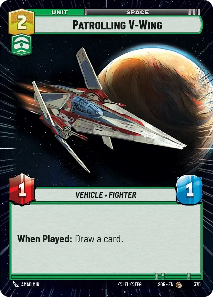 Patrolling V-Wing — Spark of Rebellion — Star Wars: Unlimited