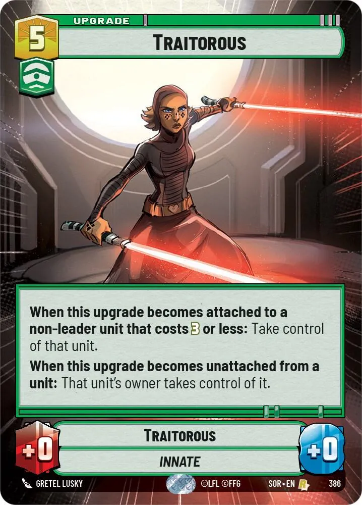 Traitorous — Spark of Rebellion — Star Wars: Unlimited