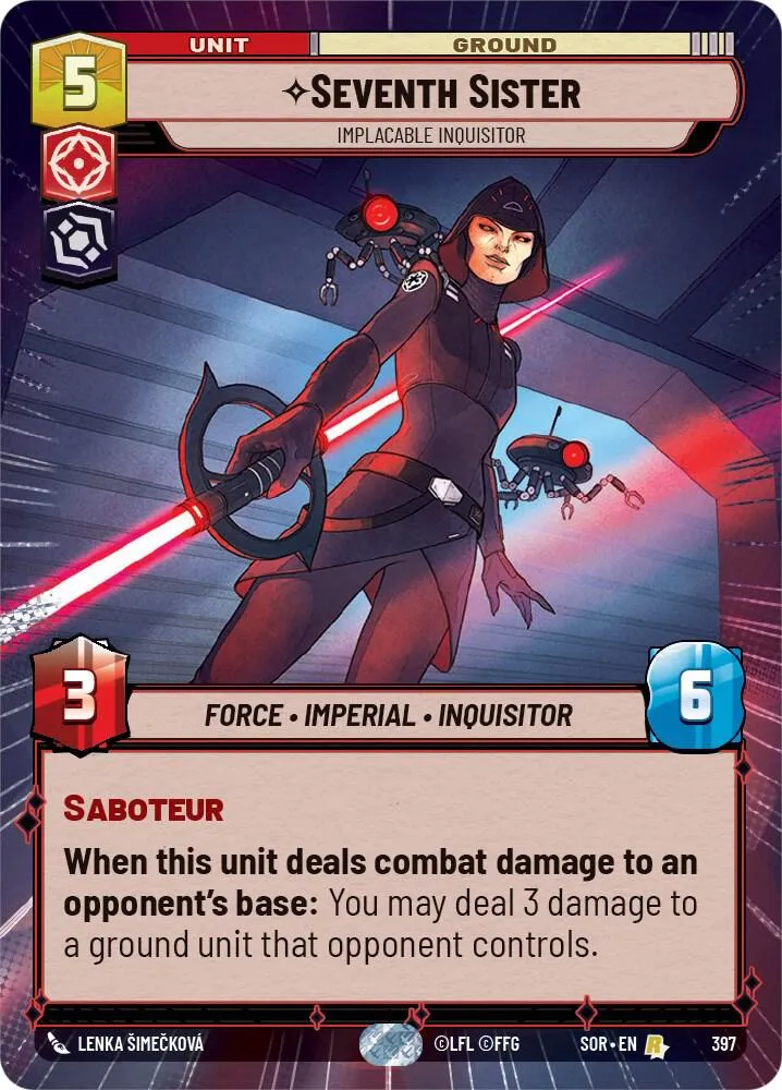 Seventh Sister - Implacable Inquisitor — Spark of Rebellion — Star Wars: Unlimited