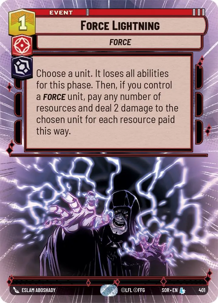 Force Lightning — Spark of Rebellion — Star Wars: Unlimited