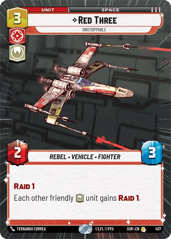 Red Three - Unstoppable — Spark of Rebellion — Star Wars: Unlimited