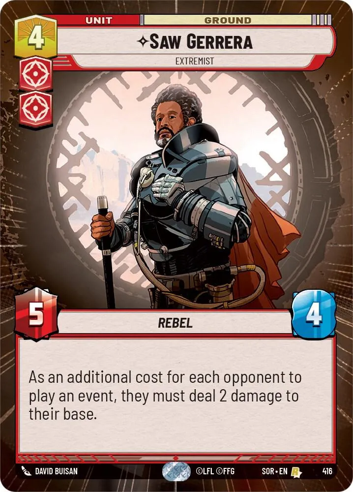 Saw Gerrera - Extremist — Spark of Rebellion — Star Wars: Unlimited