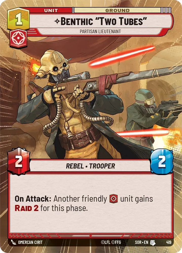 Benthic "Two Tubes" - Partisan Lieutenant — Spark of Rebellion — Star Wars: Unlimited