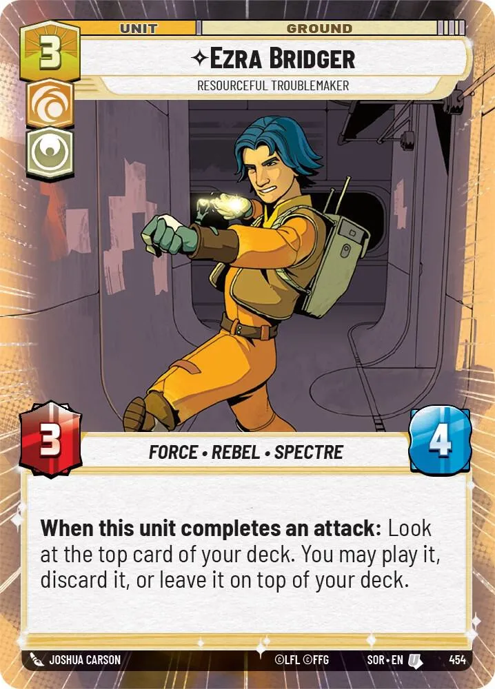 Ezra Bridger - Resourceful Troublemaker — Spark of Rebellion — Star Wars: Unlimited
