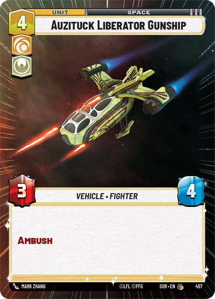 Auzituck Liberator Gunship — Spark of Rebellion — Star Wars: Unlimited