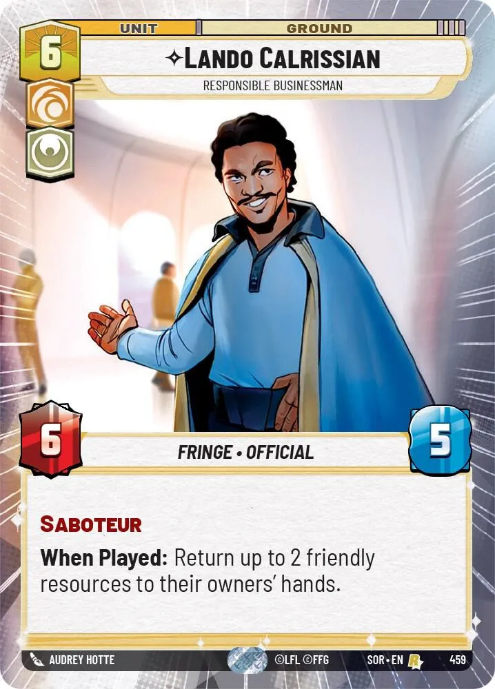 Lando Calrissian - Responsible Businessman — Spark of Rebellion — Star Wars: Unlimited