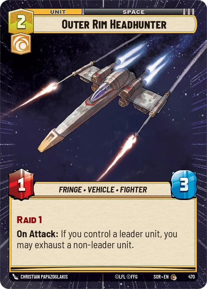 Outer Rim Headhunter — Spark of Rebellion — Star Wars: Unlimited