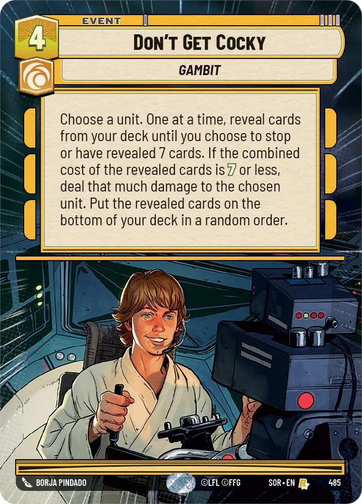 Don't Get Cocky — Spark of Rebellion — Star Wars: Unlimited