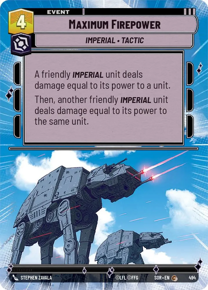 Maximum Firepower — Spark of Rebellion — Star Wars: Unlimited