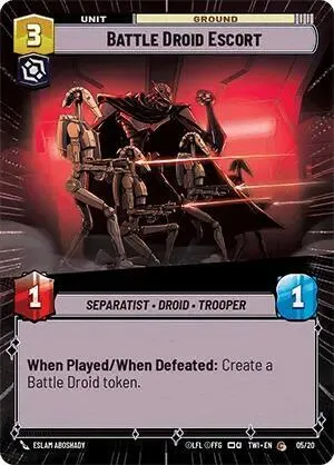 Battle Droid Escort from Twilight of the Republic: Weekly Play Promos - Star Wars: Unlimited