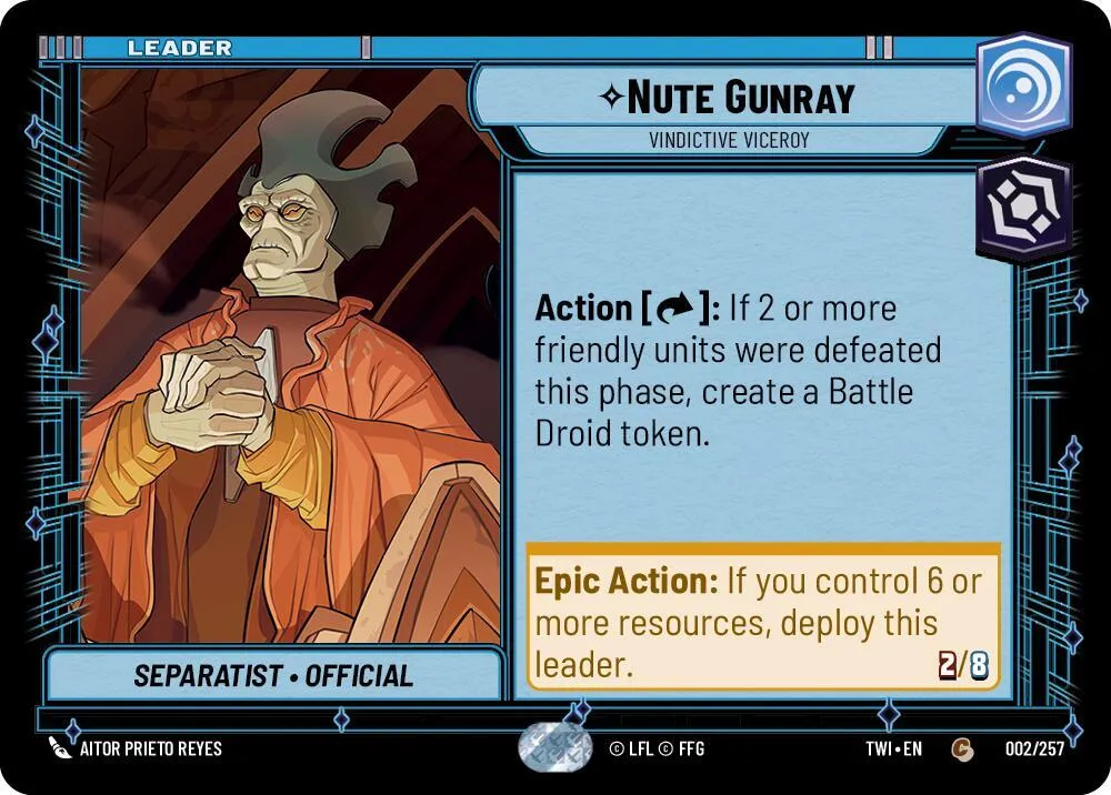 Nute Gunray - Vindictive Viceroy — Twilight of the Republic — Star Wars: Unlimited