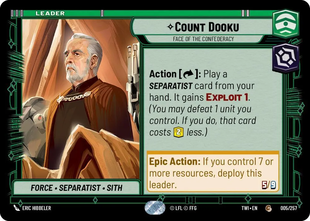 Comte Dooku - Dirigeant De La Confédération — Twilight of the Republic — Star Wars: Unlimited