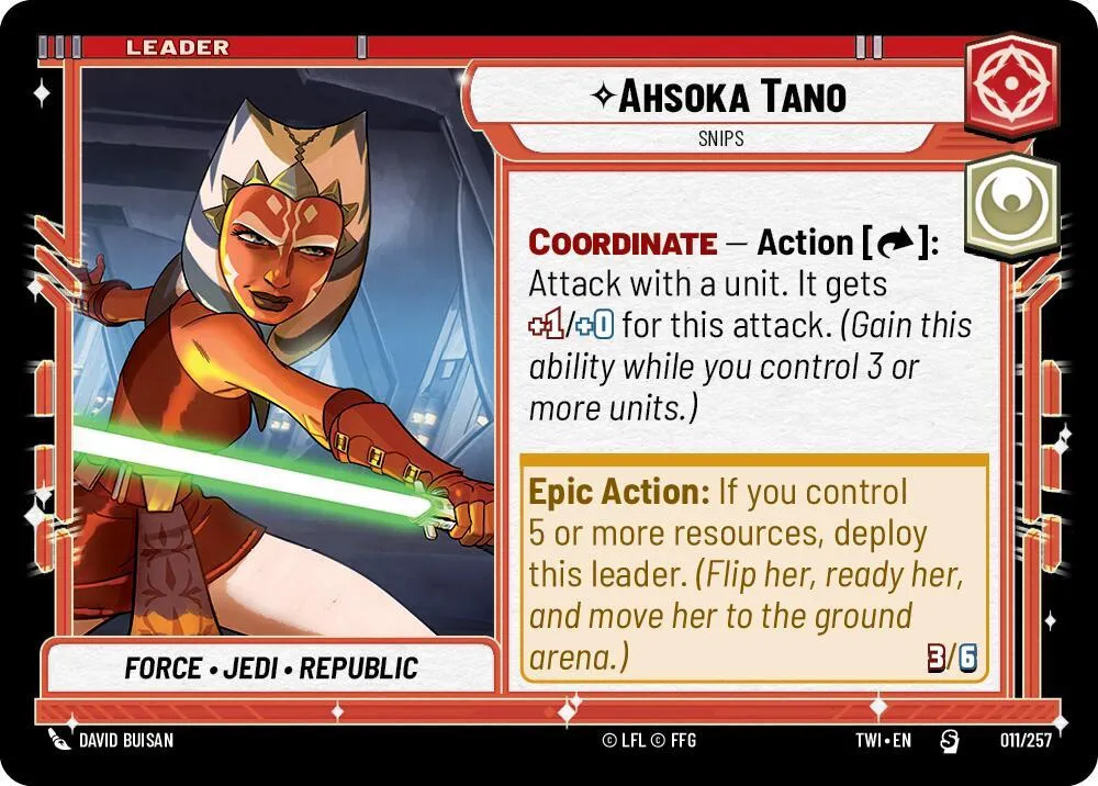 Ahsoka Tano - Chipie — Twilight of the Republic — Star Wars: Unlimited