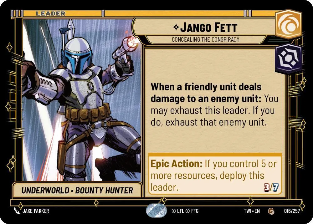 Jango Fett - Concealing the Conspiracy — Twilight of the Republic — Star Wars: Unlimited