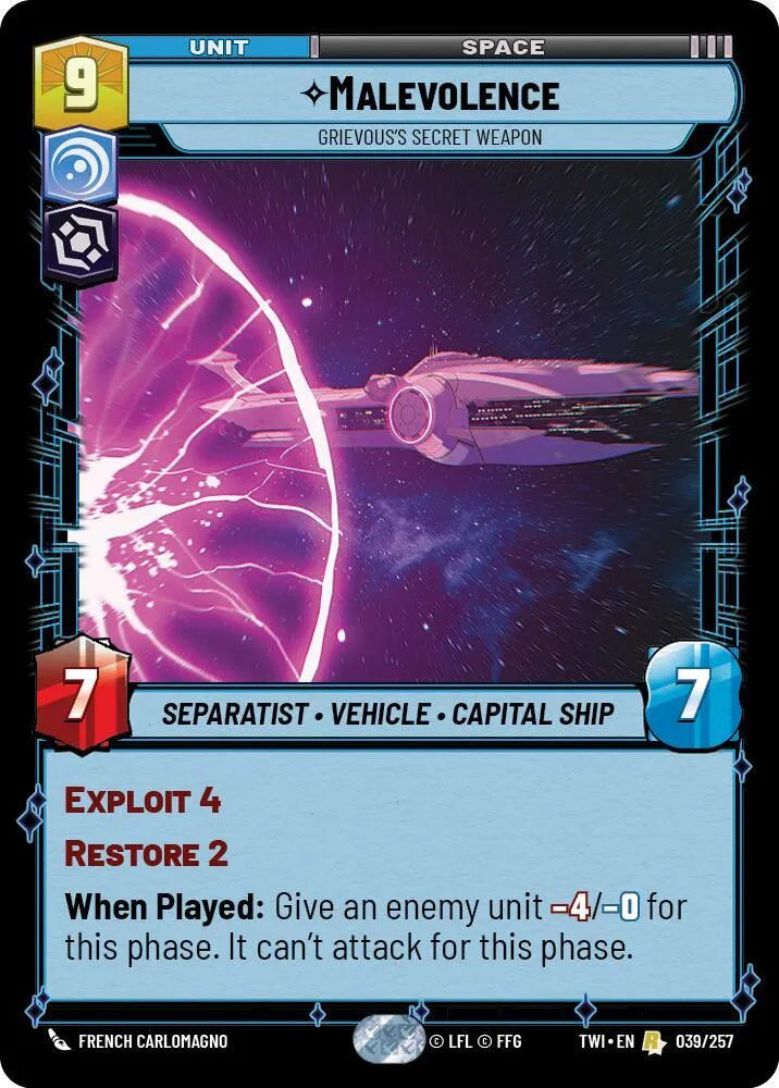 Le Malveillant - Arme Secrète De Grievous — Twilight of the Republic — Star Wars: Unlimited