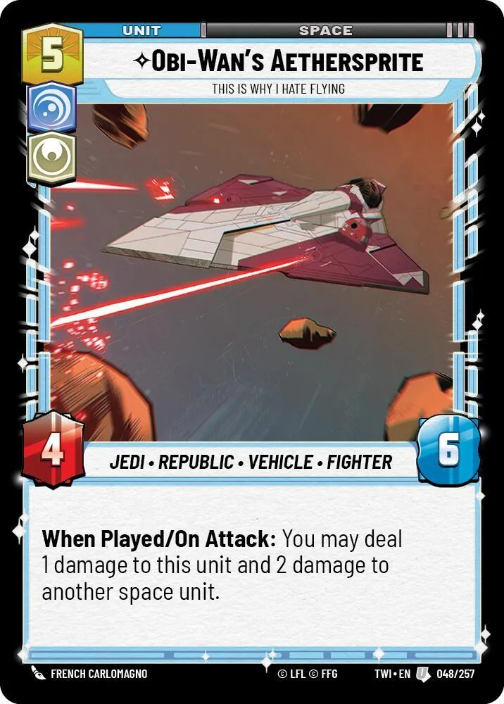 Obi-Wan’s Aethersprite - This is Why I Hate Flying — Twilight of the Republic — Star Wars: Unlimited