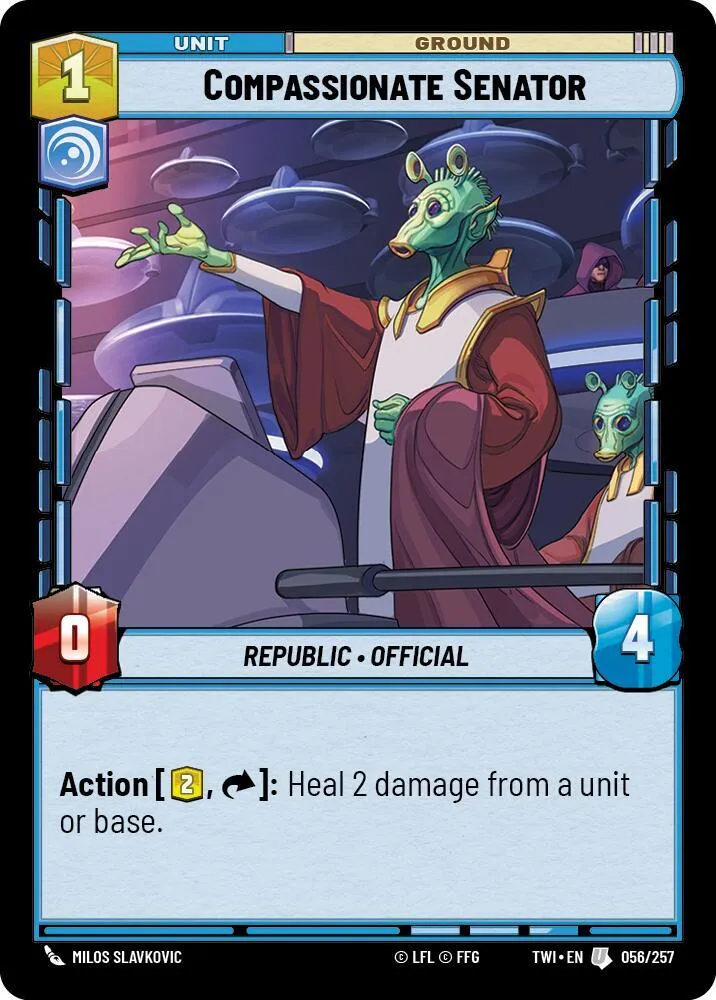 Sénateur Compatissant — Twilight of the Republic — Star Wars: Unlimited