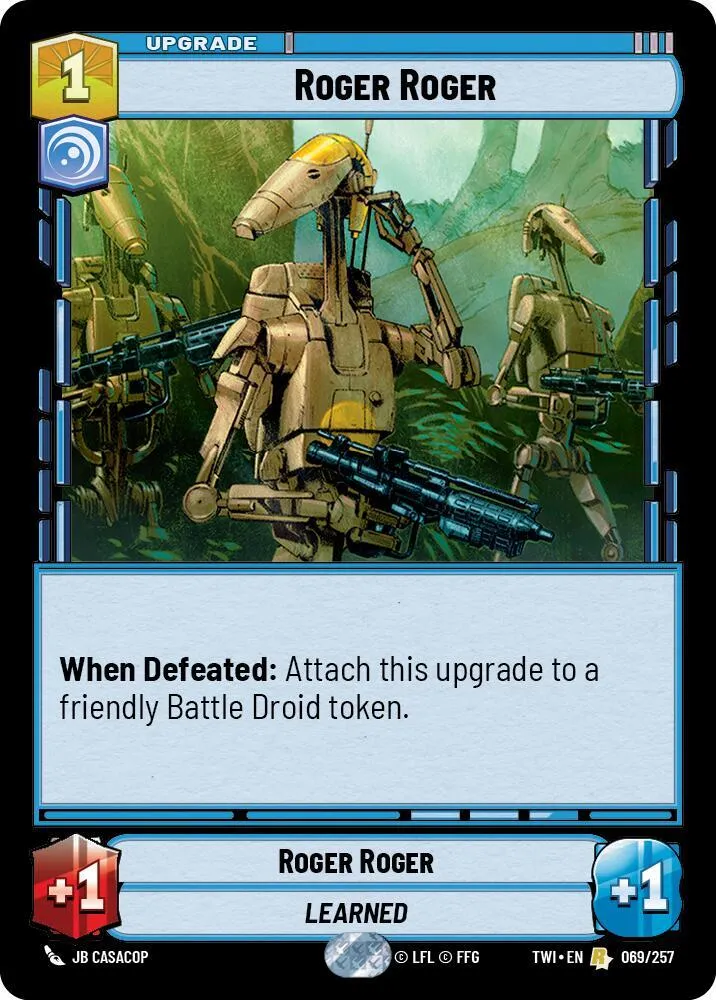 Roger Roger — Twilight of the Republic — Star Wars: Unlimited