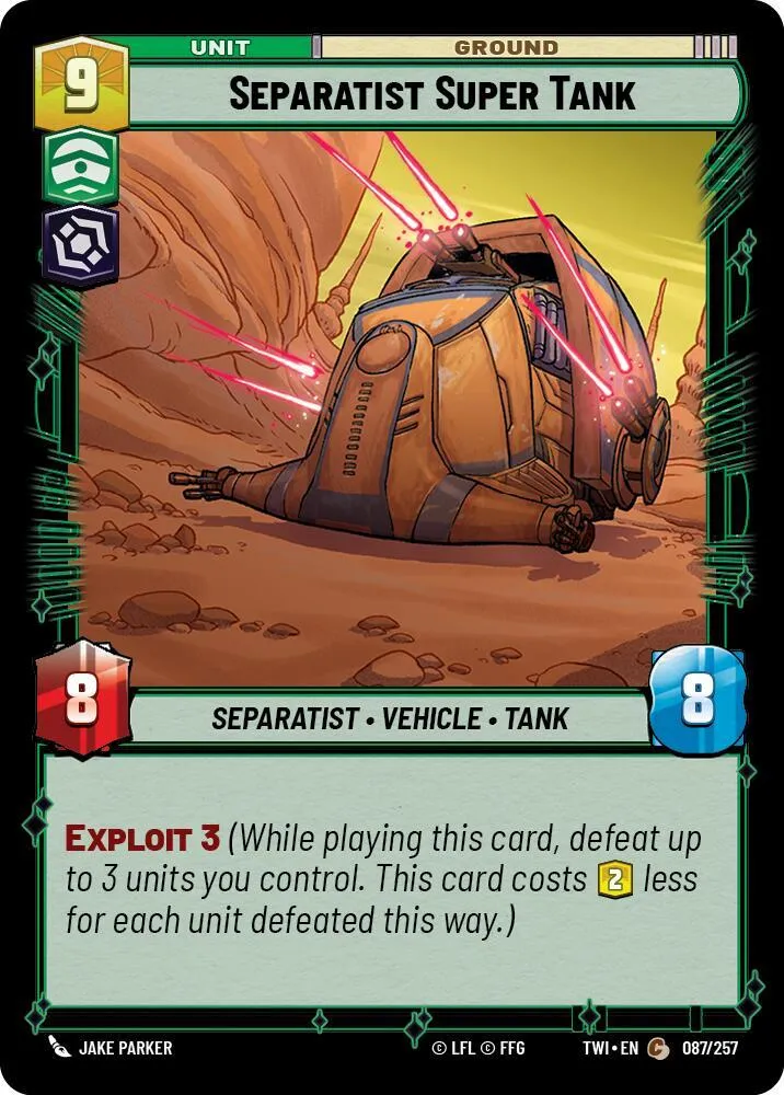 Super Tank Séparatiste — Twilight of the Republic — Star Wars: Unlimited