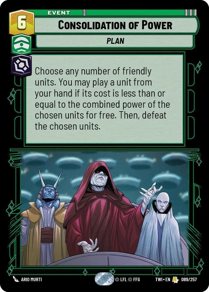 Consolidation of Power — Twilight of the Republic — Star Wars: Unlimited