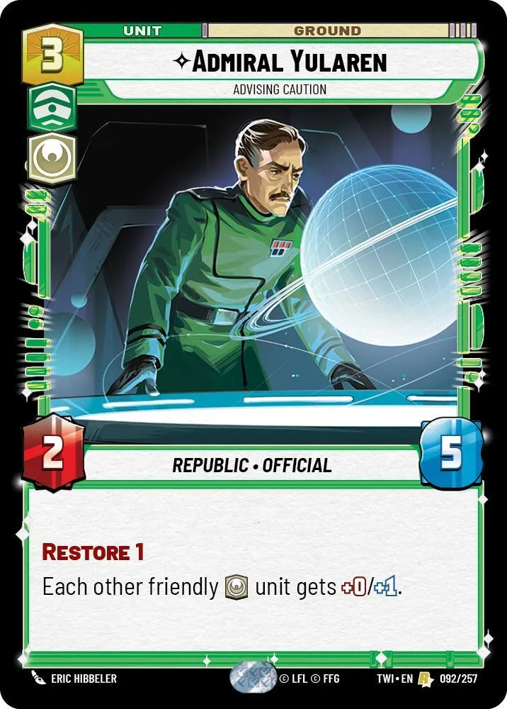 Admiral Yularen - Advising Caution — Twilight of the Republic — Star Wars: Unlimited