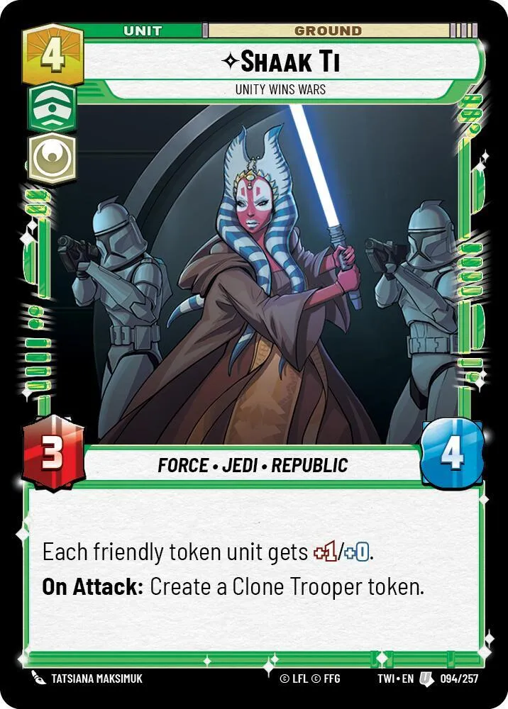 Shaak Ti - La Cohésion Gagne Des Guerres — Twilight of the Republic — Star Wars: Unlimited
