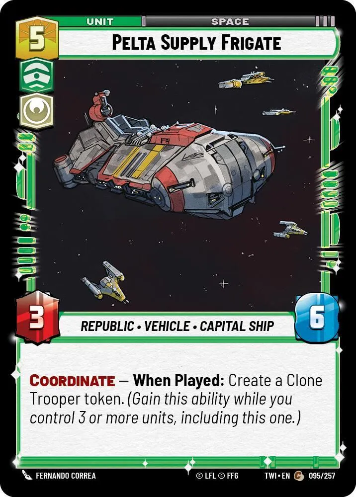 Frégate de Ravitaillement Pelta — Twilight of the Republic — Star Wars: Unlimited