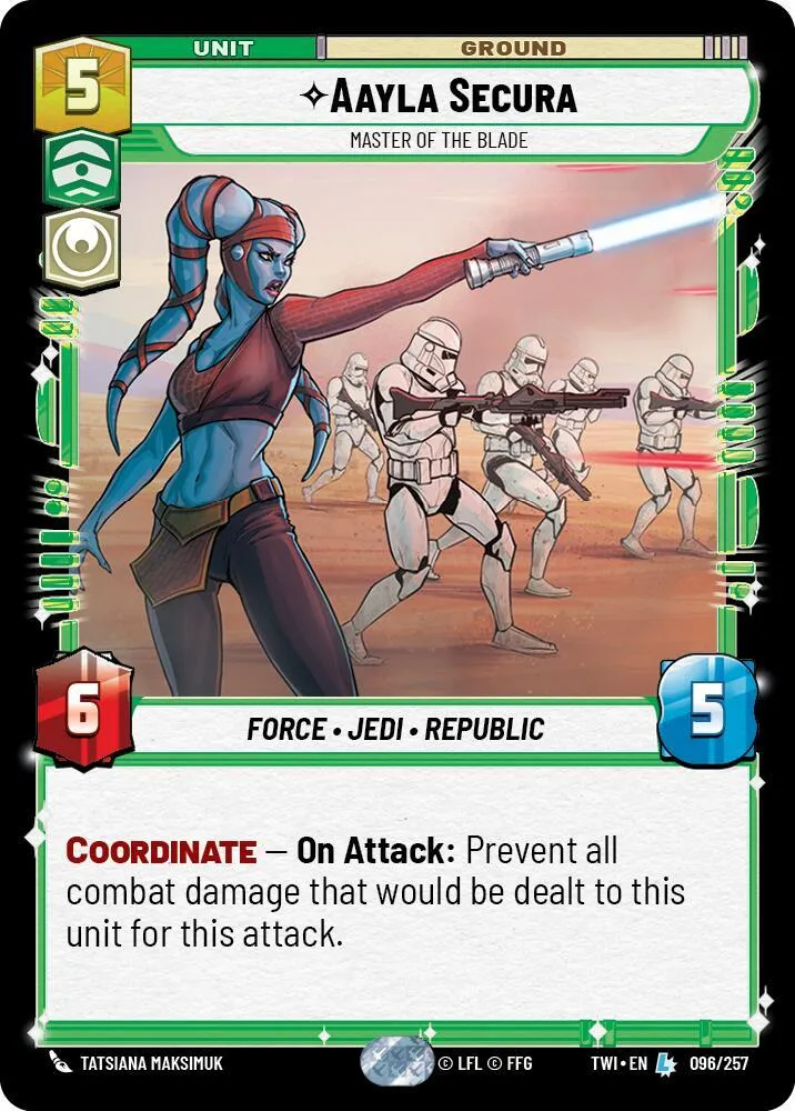 Aayla Secura - Maître Du Sabre — Twilight of the Republic — Star Wars: Unlimited