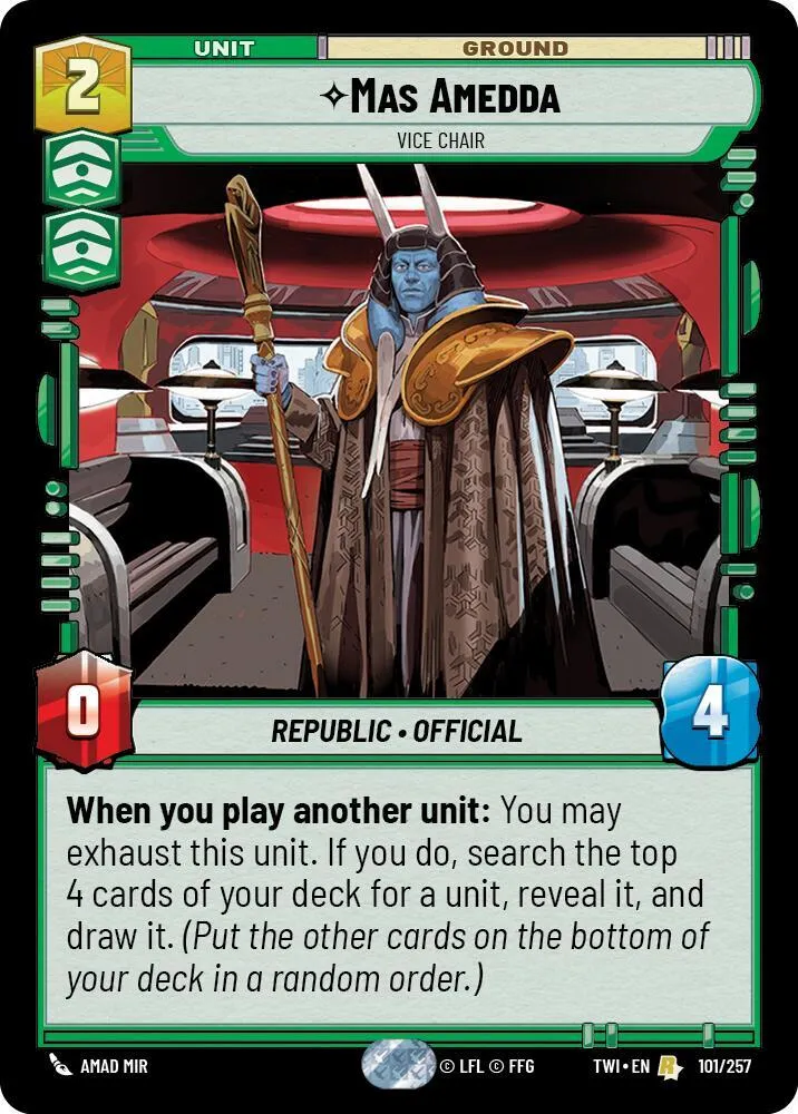 Mas Amedda - Vice Chair — Twilight of the Republic — Star Wars: Unlimited