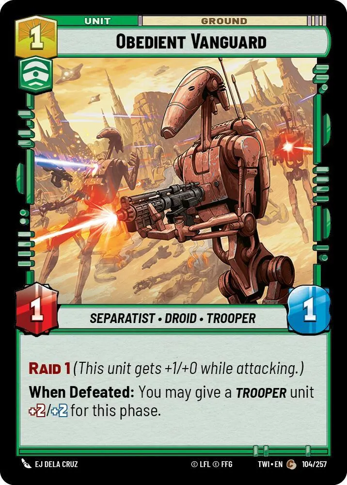 Avant-Garde Obéissante — Twilight of the Republic — Star Wars: Unlimited