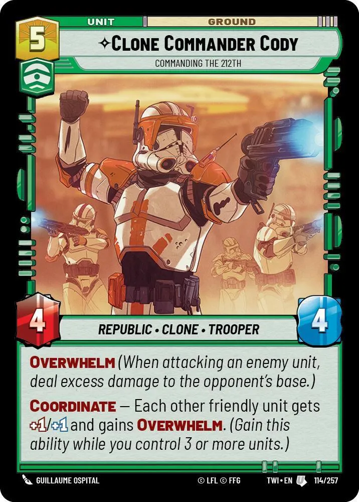 Commandant Clone Cody - Commande Le 212E — Twilight of the Republic — Star Wars: Unlimited