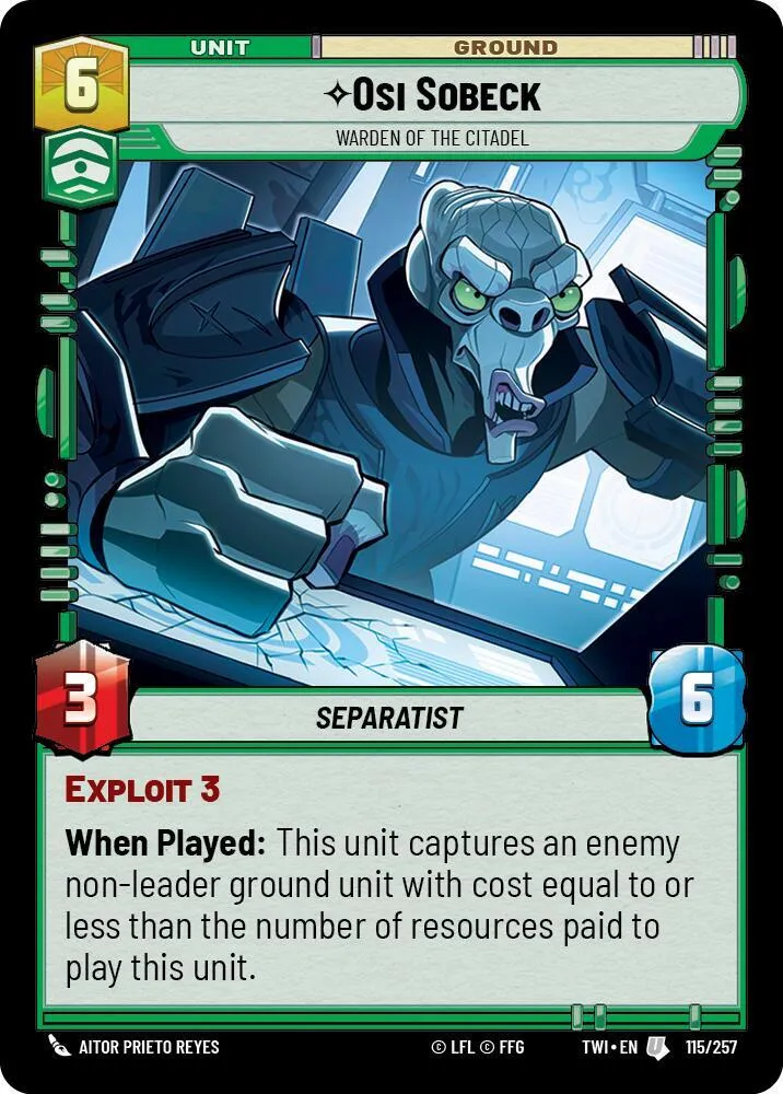 Osi Sobeck - Gardien De La Citadelle — Twilight of the Republic — Star Wars: Unlimited