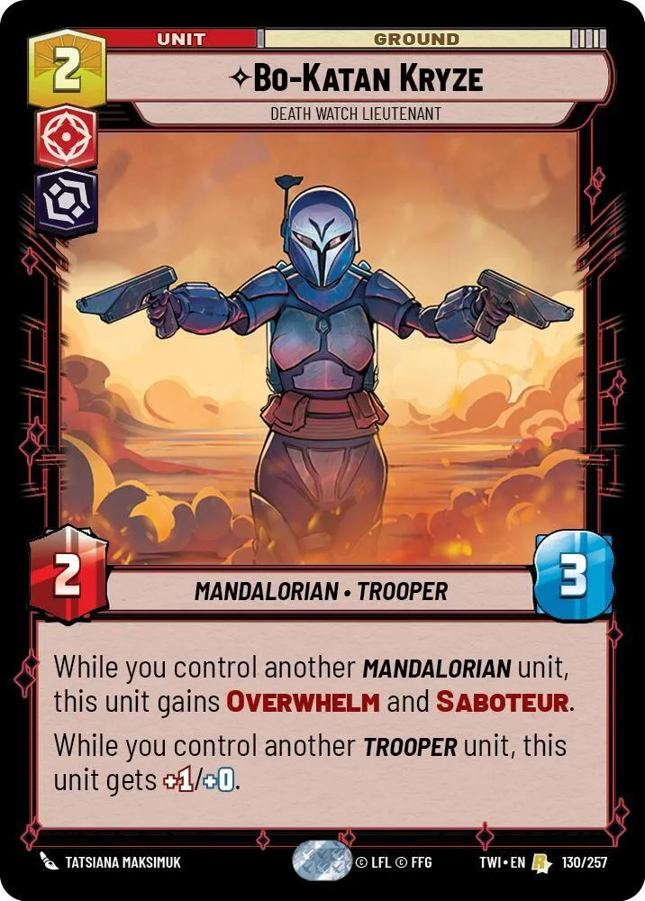 Bo-Katan Kryze - Lieutenante De La Death Watch — Twilight of the Republic — Star Wars: Unlimited