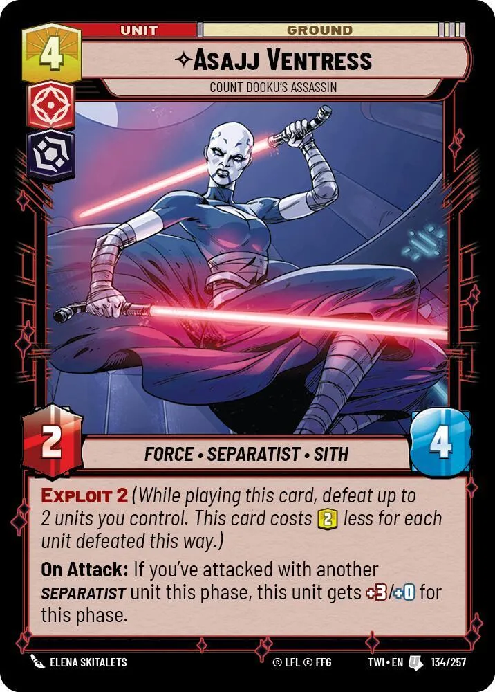 Asajj Ventress - Assassin Du Comte Dooku — Twilight of the Republic — Star Wars: Unlimited