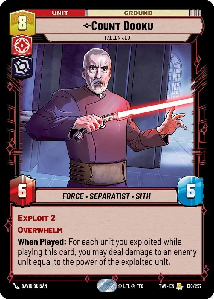Count Dooku - Fallen Jedi — Twilight of the Republic — Star Wars: Unlimited