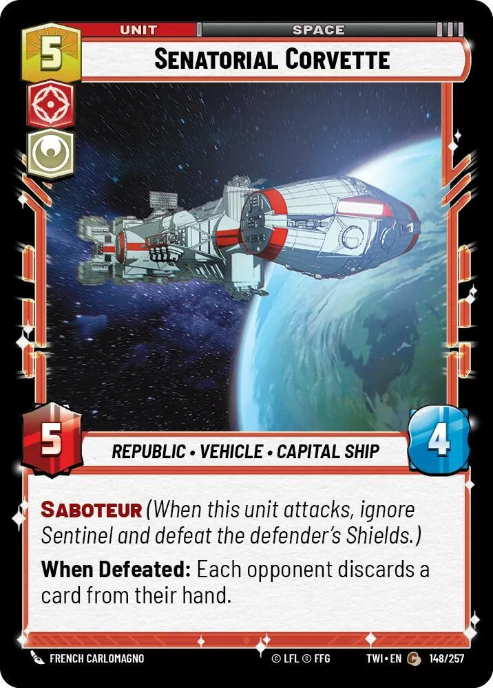 Corvette Sénatoriale — Twilight of the Republic — Star Wars: Unlimited